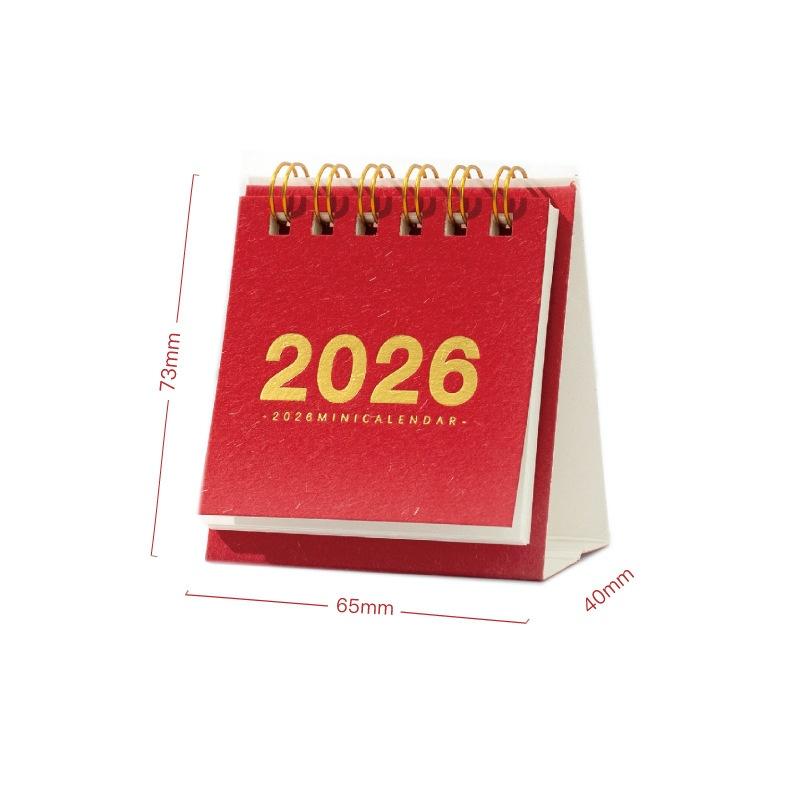 2026 Mini Prosty Kalendarz Mały Kalendarz Biurkowy Kreatywny Kalendarz Spiralny Planer Dekoracja Biurkowa Artykuły Biurowe Prezenty Noworoczne