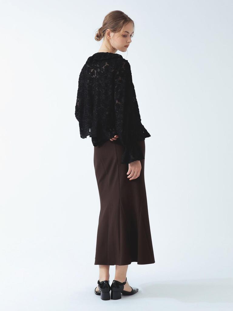 Back Slit Mermaid Skirt for Brown 1 [Ray Beams] Women,