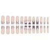 European and American cross-border hot-selling wearing nail pipe nail French leopard print bow fake nail press on nails24