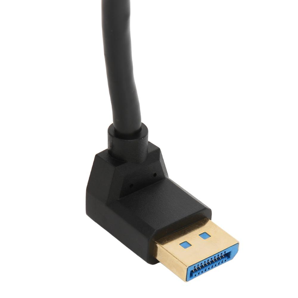 0.15meters Displayport Extension Cable 90 Degree Angle 8k 60hz 4k 144hz Displayport Adapter Up Angle 32.4Gbps DP1.4 Cable
