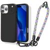 Phone Case - BOOLING - for iPhone 17 Pro - Shockproof Silicone with Removable Multicolored Strap