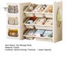 Multi-Box Shelf Toy Storage Organizer Boxes with Nursery Baby Room Solution Bins And Bookshelf Hook for Kids Bedroom Playroom Snack