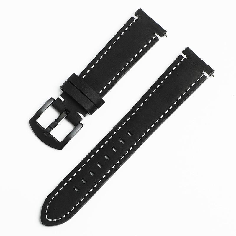 Retro Crazy Horse Leather Smart Strap 18mm20mm22mm First Layer Cowhide Real Cowhide Switch Quick Removal