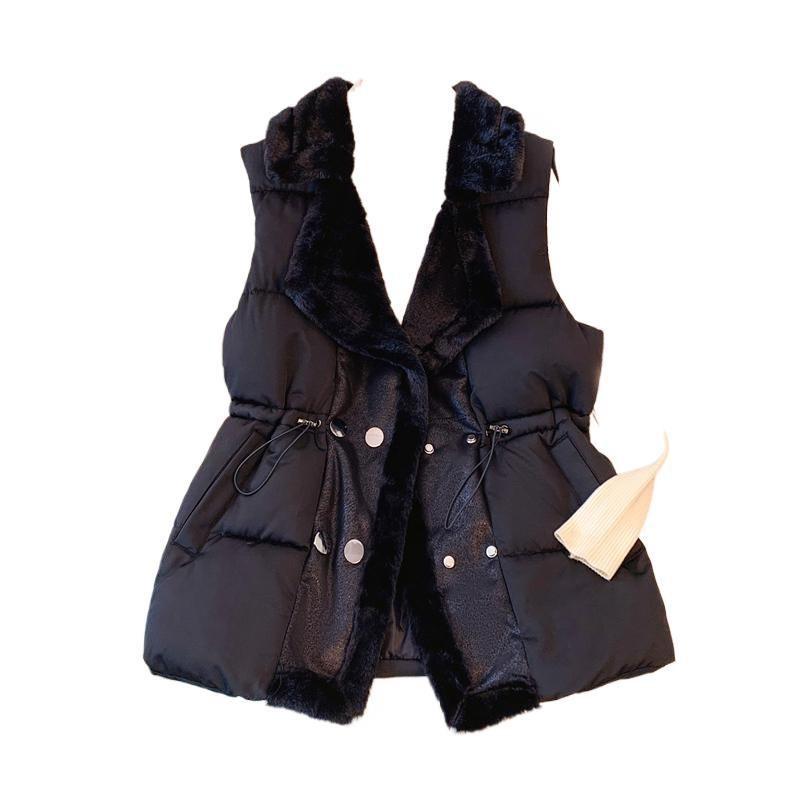 Fur Integrated Fleece Thickened Vest Women's Winter Wear New Fashion Waist Lamb Wool Top Fur Coat