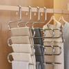 Cabides multifuncionais de 5 camadas, cabides antiderrapantes para calças, cabideiro para roupas com múltiplas funções para pendurar e armazenar