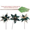 Glitter Christmas Glitter Artificial Flowers Large 30cm with Stems Xmas Tree Flowers Ornaments Cute Creative