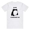Fun Frog Meme T-Shirt 'Rage Consumes Me' Cotton Short-sleeved T-shirt Suitable for Both Men's and Women's for Streetwear Style