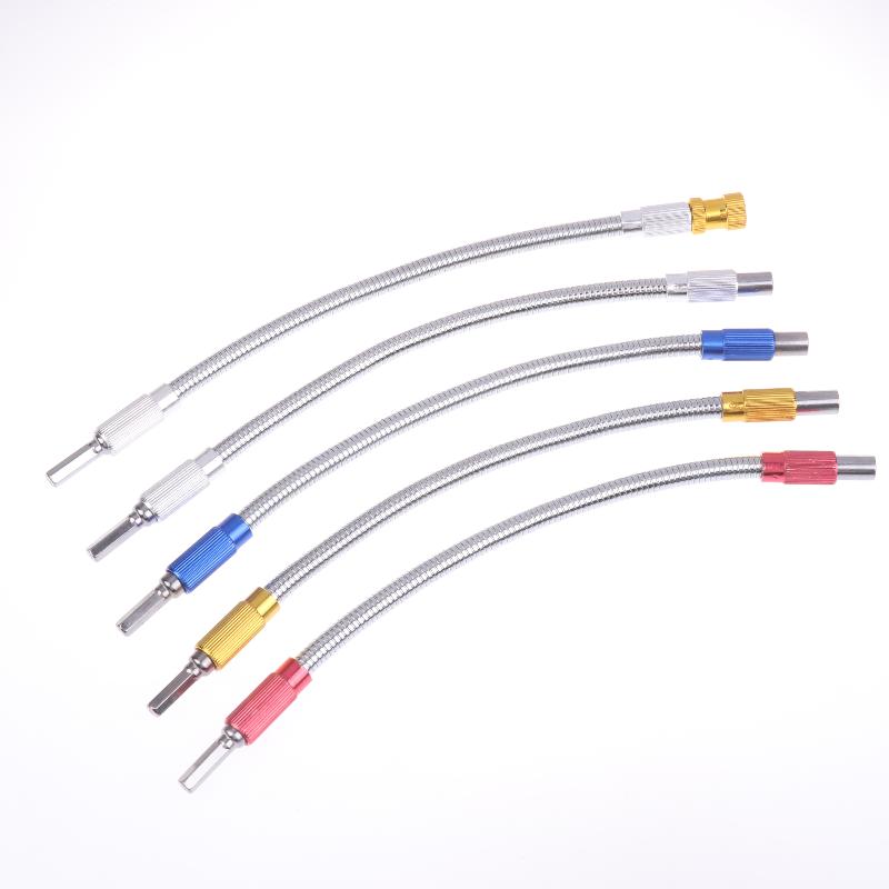 Tige d'extension flexible coudée pour foreuseuse, 300 mm de long, avec tête articulée élastique, queue hexagonale 1/4", extension rapide flexible pour tournevis