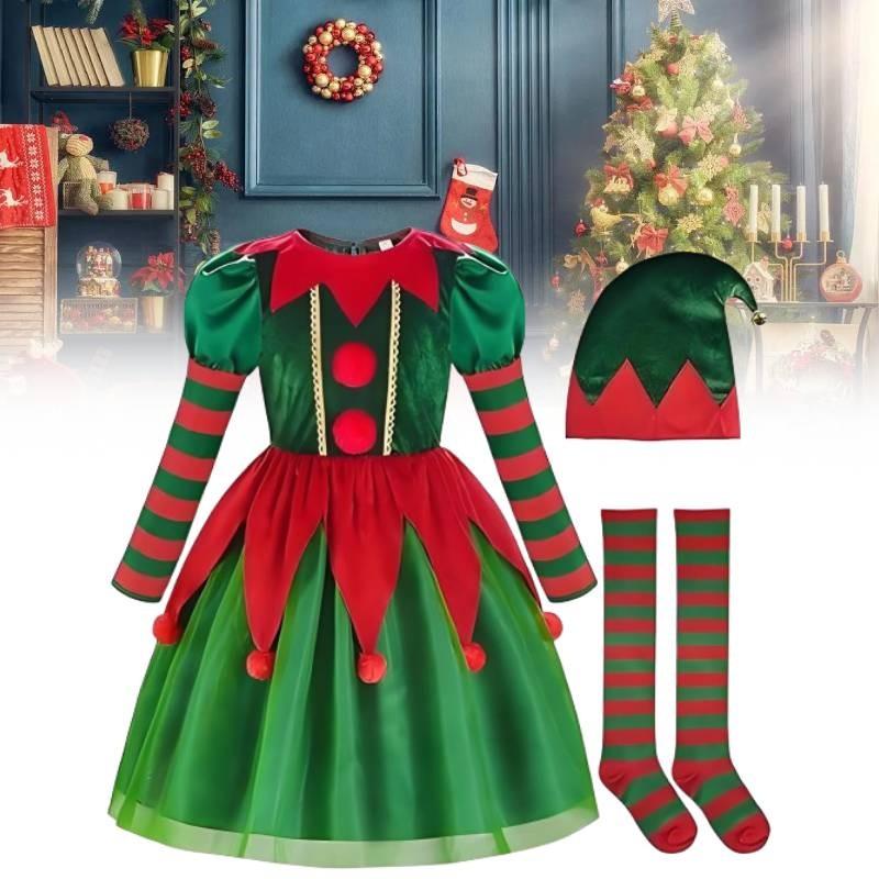 Cosplay Clown Children Costume Princess Dress Set Christmas Halloween Party