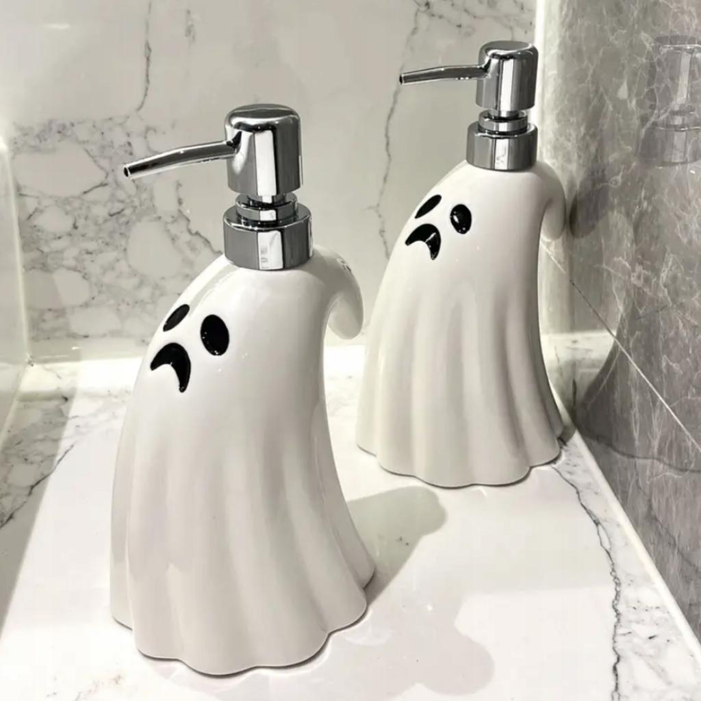 Halloween Ghost Soap Dispenser Ceramic Soap Dish Deko 400 Ml