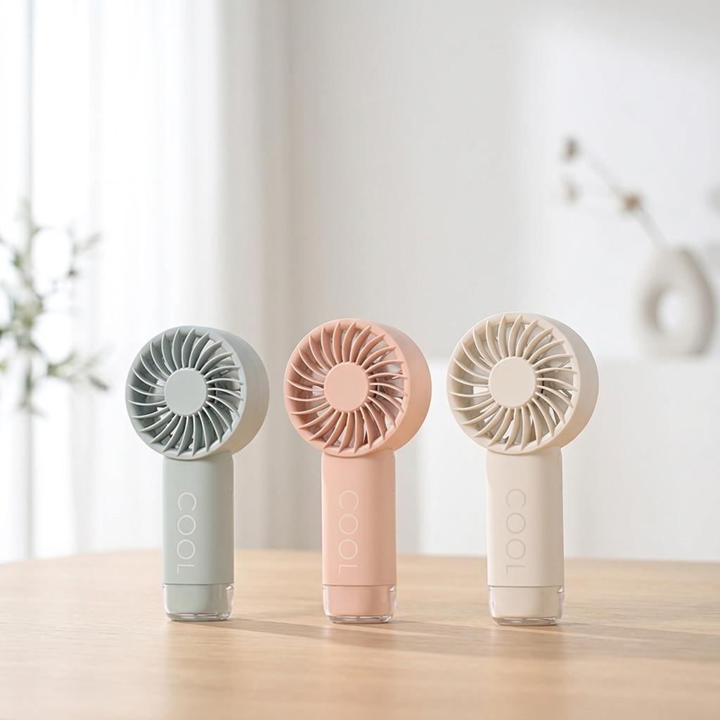 Outdoor Strong Wind Mini USB Rechargeable Handheld Fan with Brushless Motor High Speed Color Box Packaging
