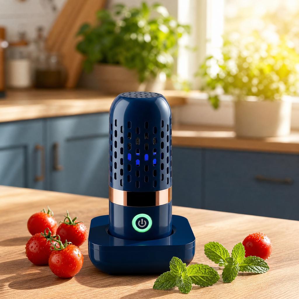 Kitchen Capsule Fruit and Vegetable Purifier Washing Machine Portable Ion Purification Device with USB Charging for Home Use