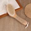 Wood + Bristle Full Body Natural Bristle Dry Skin Exfoliation Brush Massager Cleaner Scrubber