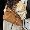 Autumn and winter retro large-capacity suede bag women's 2025 new casual commuter shoulder bag portable tote bag