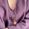 Handmade Retro Wood Beads Necklace Showcasing Artistic Gourd Kettle Charm Trendy Unisex Sweater Chain Accessory