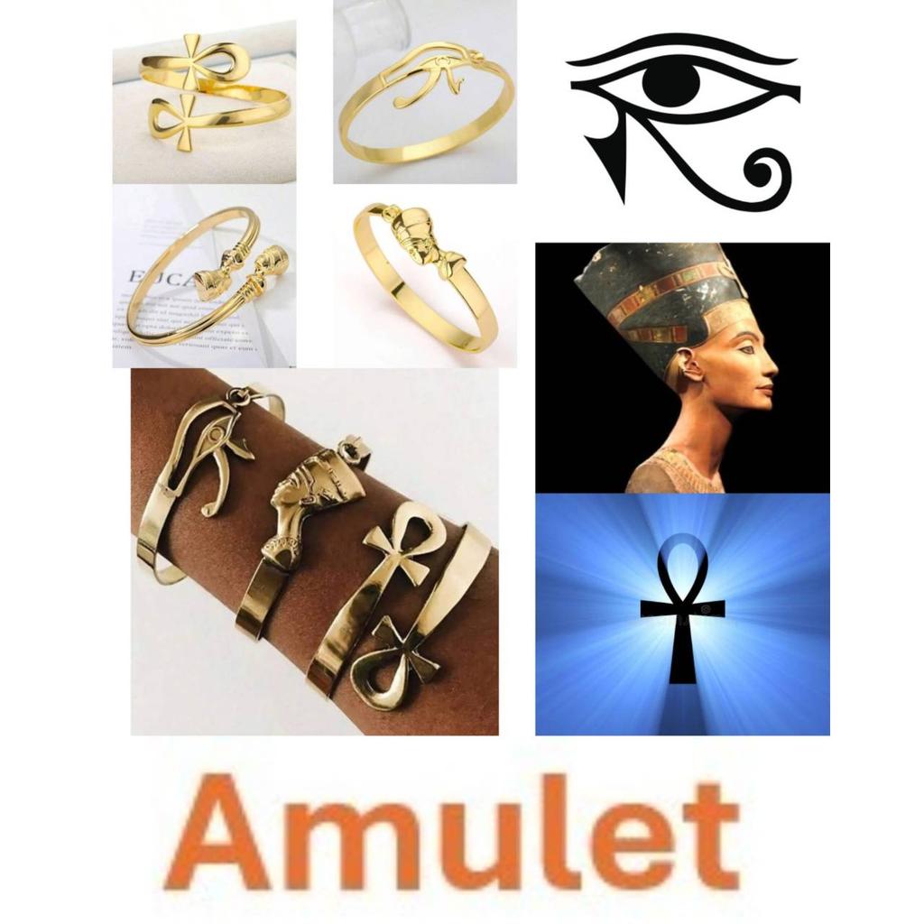 Vintage Armreif Armspange Manschette Amulett Talisman Ankh Kreuz Auge Horus Königin Frauen Edelstahl Ägypten Ägyptisch Lebensschlüssel Religiöser Schmuck Geschenk Hip Hop