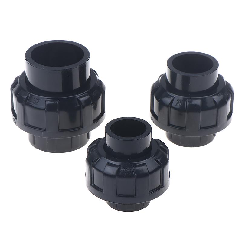 1/5ks 20/25/32/40/50mm Černý PVC spojka Zahradní zavlažovací hadice Přímé spoje Akvarijní drenážní hadice Rovný konektor