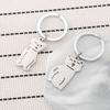 Cartoon Cat Dog Stainless Steel Keychain Cute Pet Design Fashion Couple Pendant Practical Animal Lover Gift