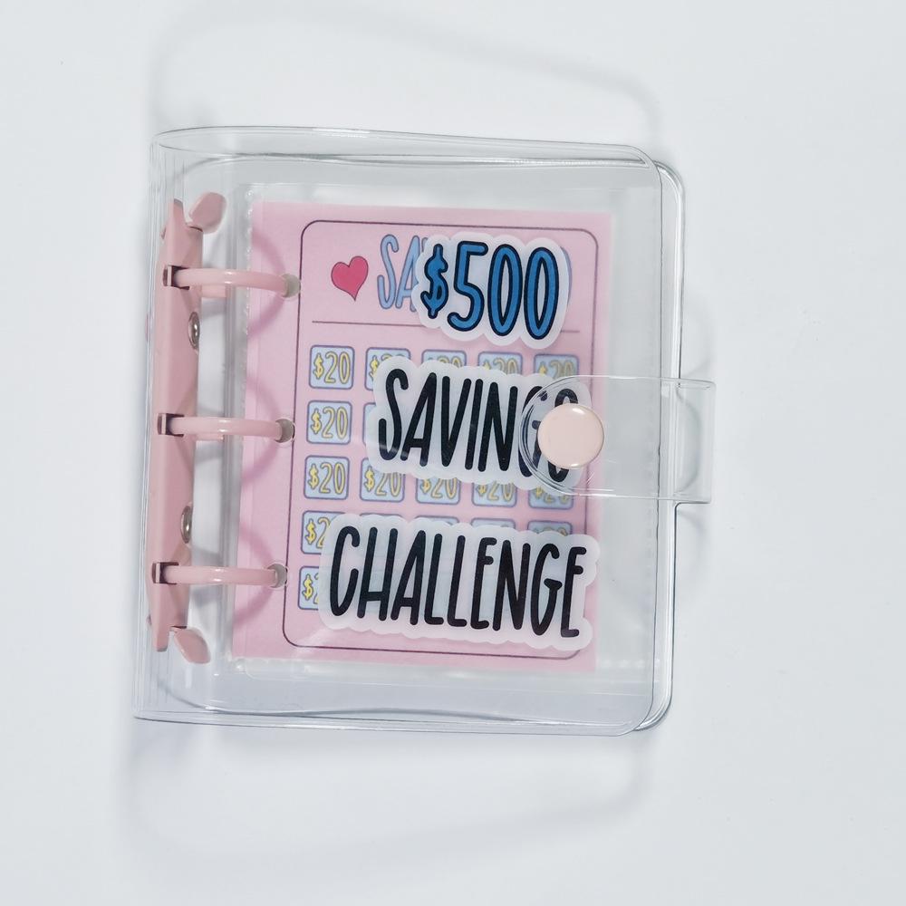 Cross-border Mini Cash Saving Binder: Loose-leaf Money Bag and Savings Challenge Book