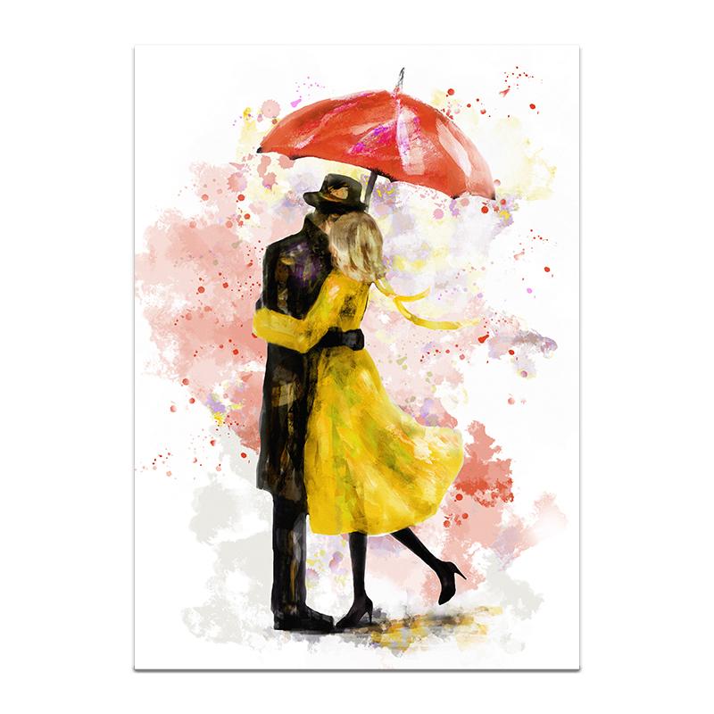 Modern Tower Building Red Buss Lover Canvas Painting Poster City Wall Art Print Decorative Picture Modern Living Room Home Decor Unframed