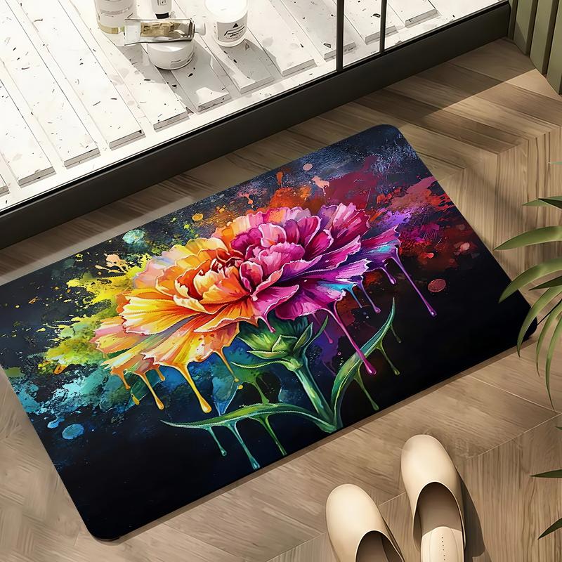 2025 New Colorful FlowersCarpet Rug for Living Room Bedroom Home Sofa Decoration,Kids play Non-slip Floor Mat