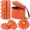 8 Pack LED Road Flares Emergency Lights, 9 Glow Modes Roadside Emergency Warning Car Safety Beacon Flashing Disc Flare Kit With Magnetic Base & Hook