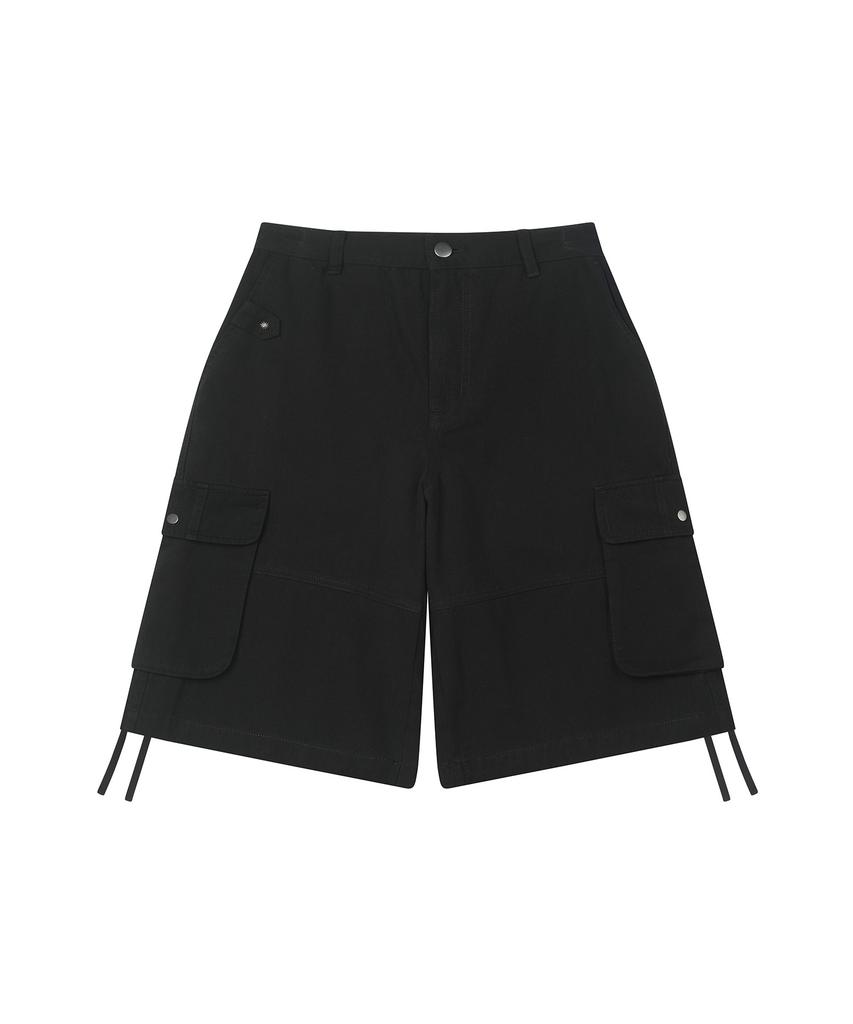 Ledeoli Studded Cotton Cargo Bermuda Pants [2 Colors]