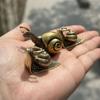 3Pcs/set Copper Snail Ornaments Brass Simulation Animal Figurines Tea Pet Miniatures Home Decoration