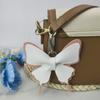 Butterfly key pendant Korean PU leather butterfly bag charm luggage accessories car keychain charm