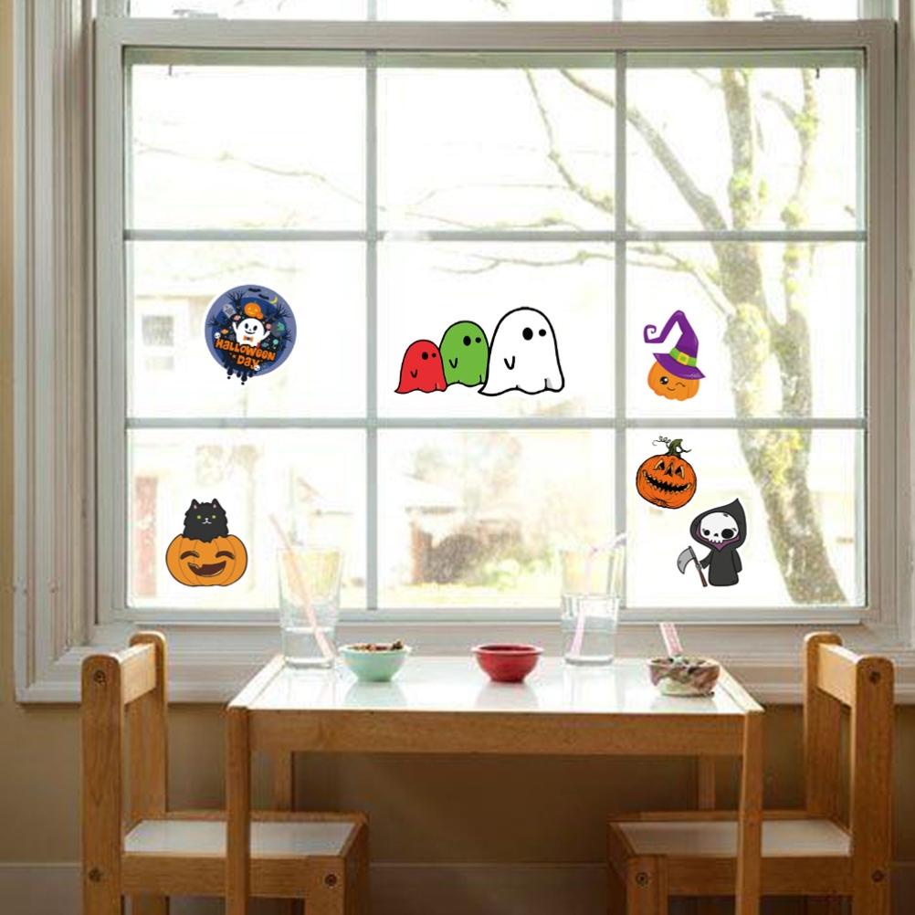Halloween Stickers 100 Cute PVC Water Bottles Notebook Scrapbook Pumpkin Stickers Halloween Waterproof Decorations