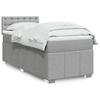 Vidaxl Letto Continentale Con Materasso, Grigio Chiaro, Tessuto, 90X200 Cm