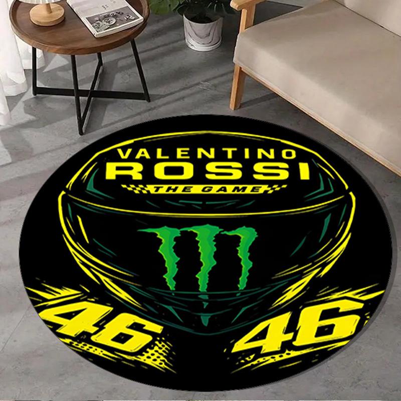 Valentino Riding Through The Storm Round Rug, Non-slip Chair Mat, Home Decor, Circle Carpet Perfect for Office, Bedroom, Living Room,Christmas Gift