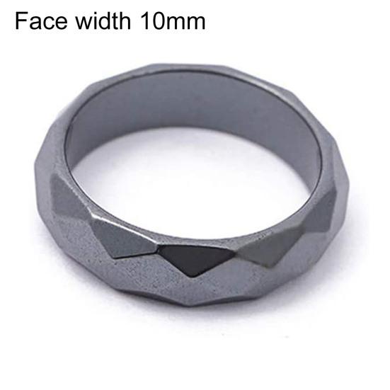 Bague géométrique à Surface noire, anneau rond tendance pour rencontres