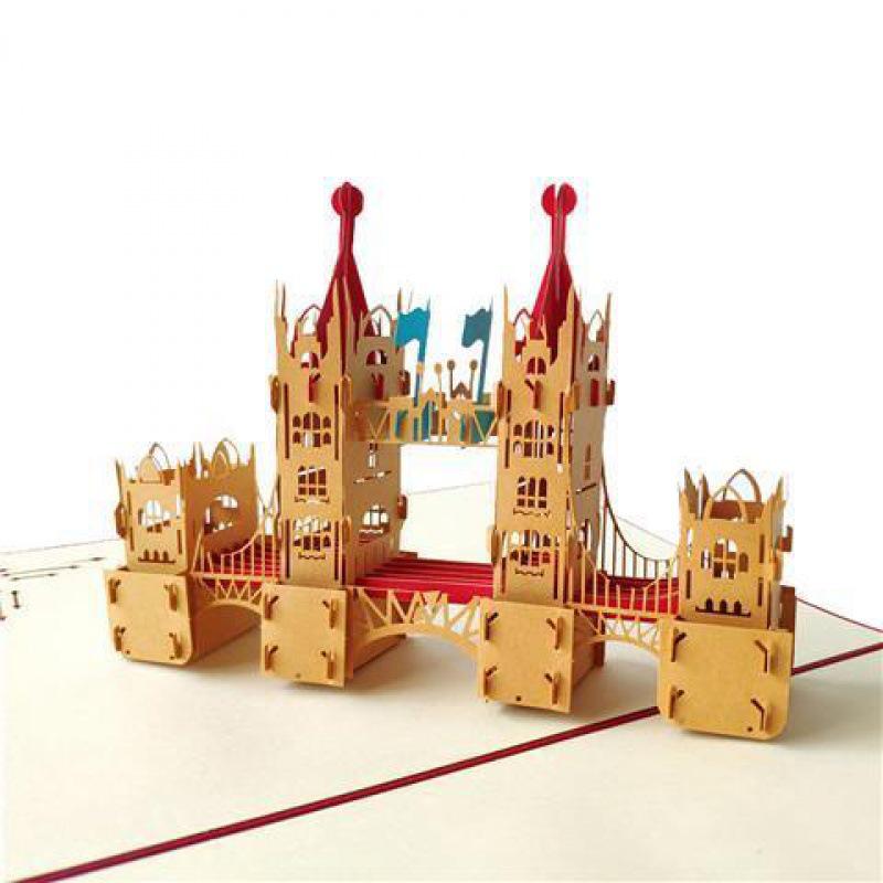3D Tower Bridge Christmas & Birthday Greeting Card