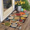 Grains Spices Peppers Pattern Floor Mat Room Mats Washable Non-Slip Living Room Sofa Chairs Area Mat Kitchen Alfombra