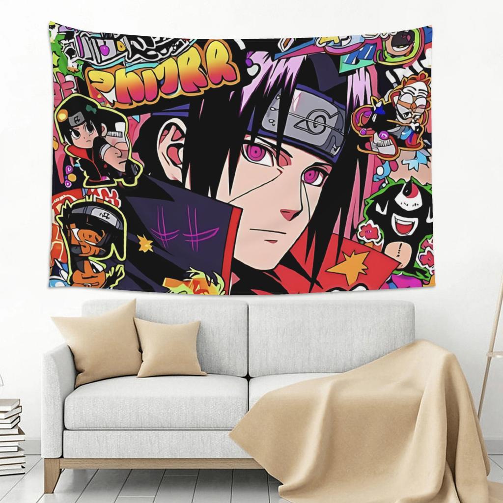 Cutecore Anime Narutos Theme Tapestry Bedroom Decoration  Wall Hanging Blanket Tapestry Cool Stuff For Room