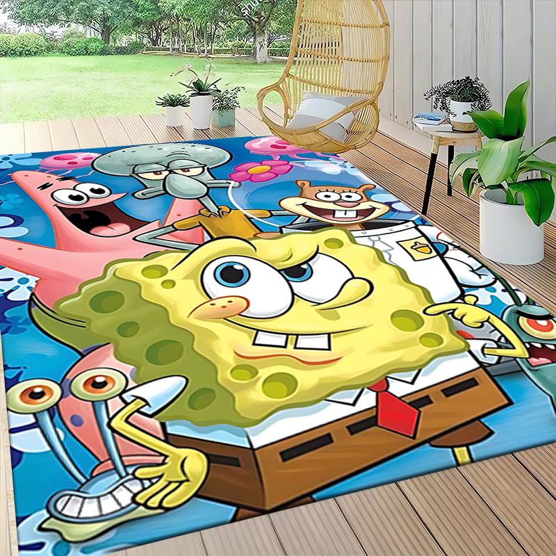 Spongebob Friends Adventure Carpet Rug Soft Washable Antislip Home Living Room Sofa Mats Personalized Christmas Rug