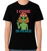 T-shirt Alien Je Viens en Paix Hippie Drôle Graphique Unisexe Hipster Tee