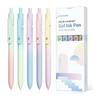 Four Candies Gel Pens, 5 Pack, 0.7mm Fine Tip, Cute & Smooth Writing, Ideal for Middle School Girls, Stylish with Soft Grip, Quick-Drying Ink,