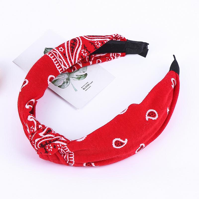Bohemian Style Wide Knotted Fabric Headband for Women