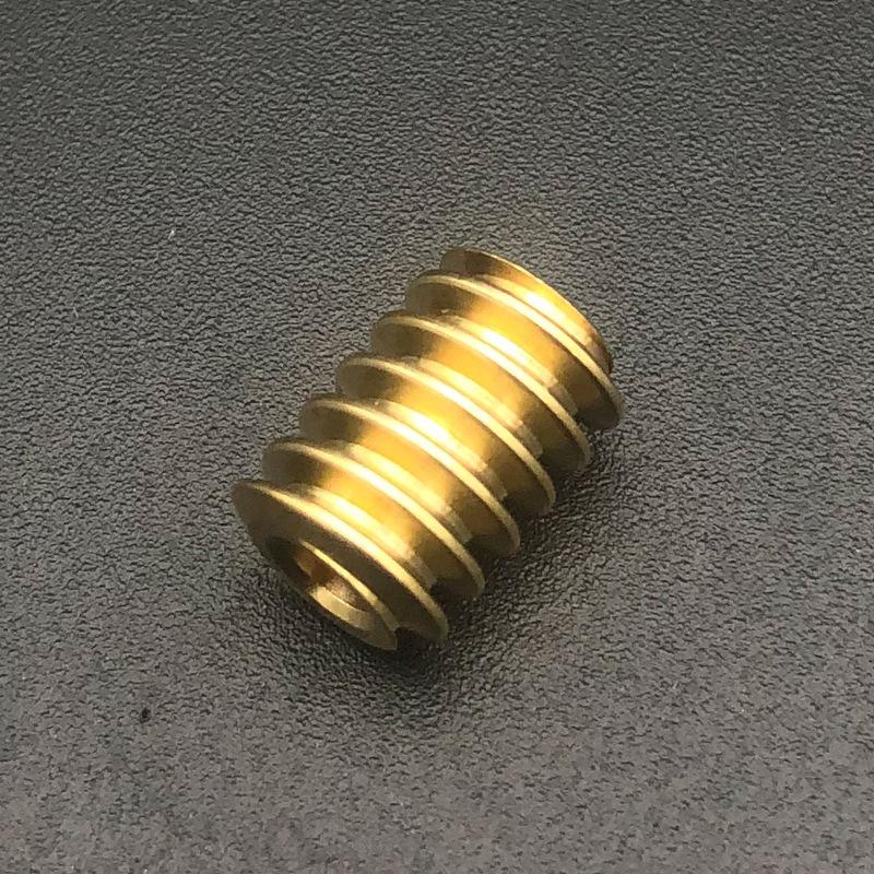 10Pcs 0.5M 7MM Aperture Bore Hole 3MM 2.98MM 3A Helix Angle 4°46′ 10MM Single Head W7103A Brass Worm Gear Reduction 0.5 Modulus
