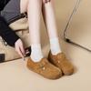 2025 new matte leather soft sole all-inclusive shoes Korean version versatile one-pedal Boken shoes inner height increase Boken single shoes women
