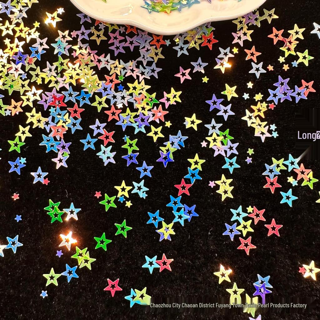 7mm Mixed Irregular Star Sequins for DIY Crafts and TikTok Live.