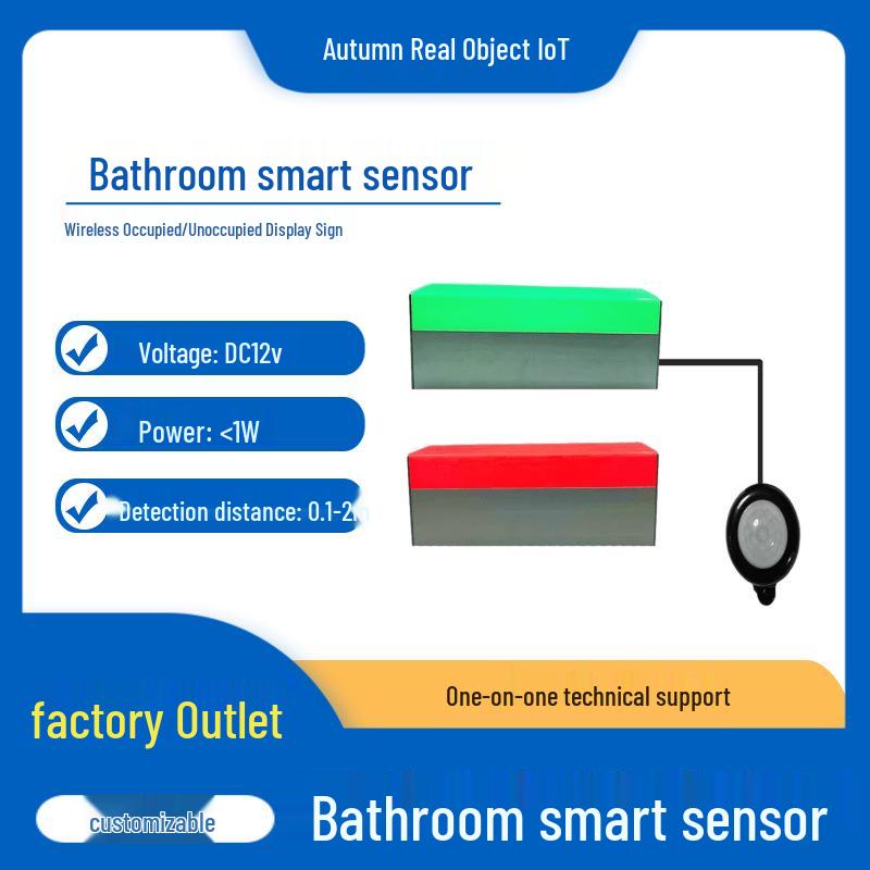 Creative Luminous LED Restroom Sensor Sign Door Magnetic Sensor + Indicator Light Kit