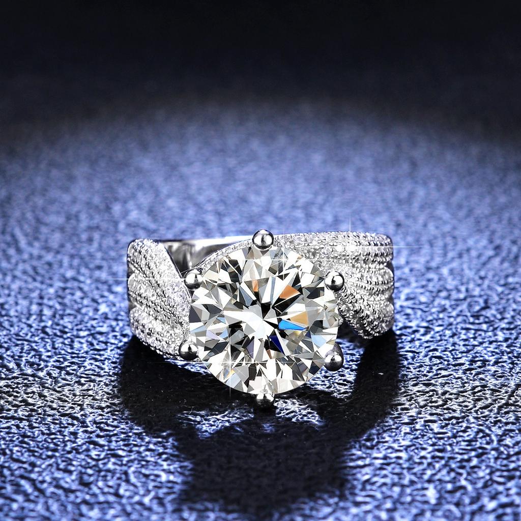 Nabest GRA ice out VVS1 D 3EX 5CT Moissanite finger Rings Wedding Fine Jewelry Real CopperLab Grown Diamond Ring