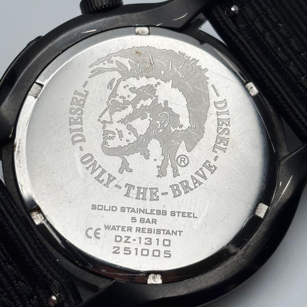 Used Working condition DIESEL watch DZ-1310 custom afteRMarket nylon strap