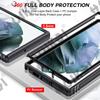 Fodral för Samsung S23 S22 S21 S20 Fe Note 20 Ultra Plus A53 A33 A52s A52 A32 5g Heavy Duty med kamera 360 graders Kickstand Cover