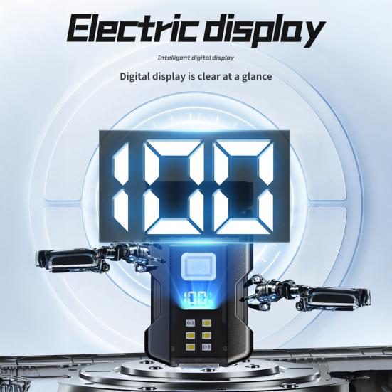 Clip-on Hat Light Adjustable USB Rechargeable Digital Display Waterproof Modes Mini Emergency Flashlight Magnetic