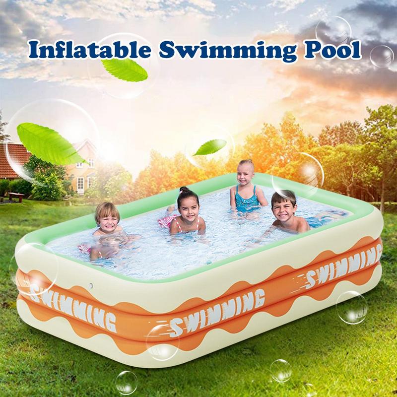 Full-Sized Foldable Inflatable Pool Wear-Resistant Thickened Above Ground Swimming Pool outdoor Comfortable Blow up Pool