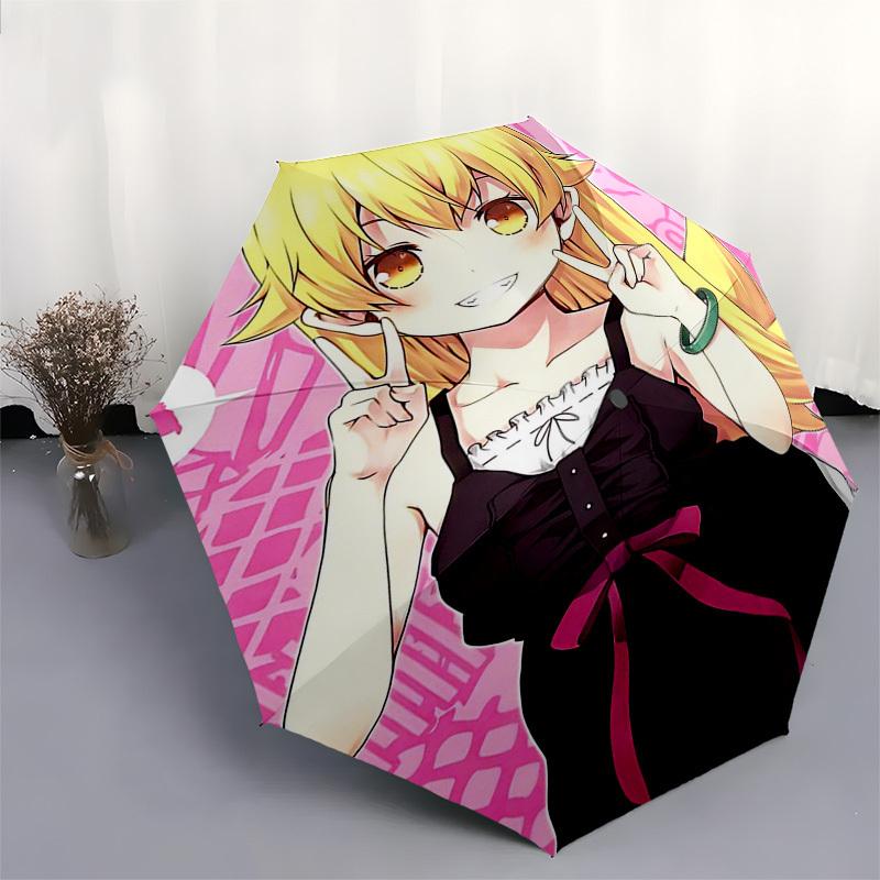 1 Stück Anime-Charakter Outdoor-Regenschirm - Automatisches Öffnen/Schließen - Tragbares 3-fach faltbares Design - 8-Speichen-Eisenrahmen - Perfektes Geschenk für Fans, Reisende,